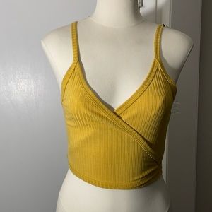 Yellow cropped top perfect for going out